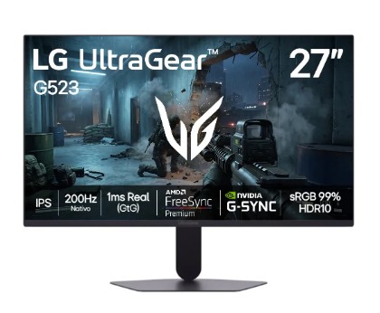 Monitor Gamer LG UltraGear 27 Polegadas IPS 200Hz 1ms Full HD