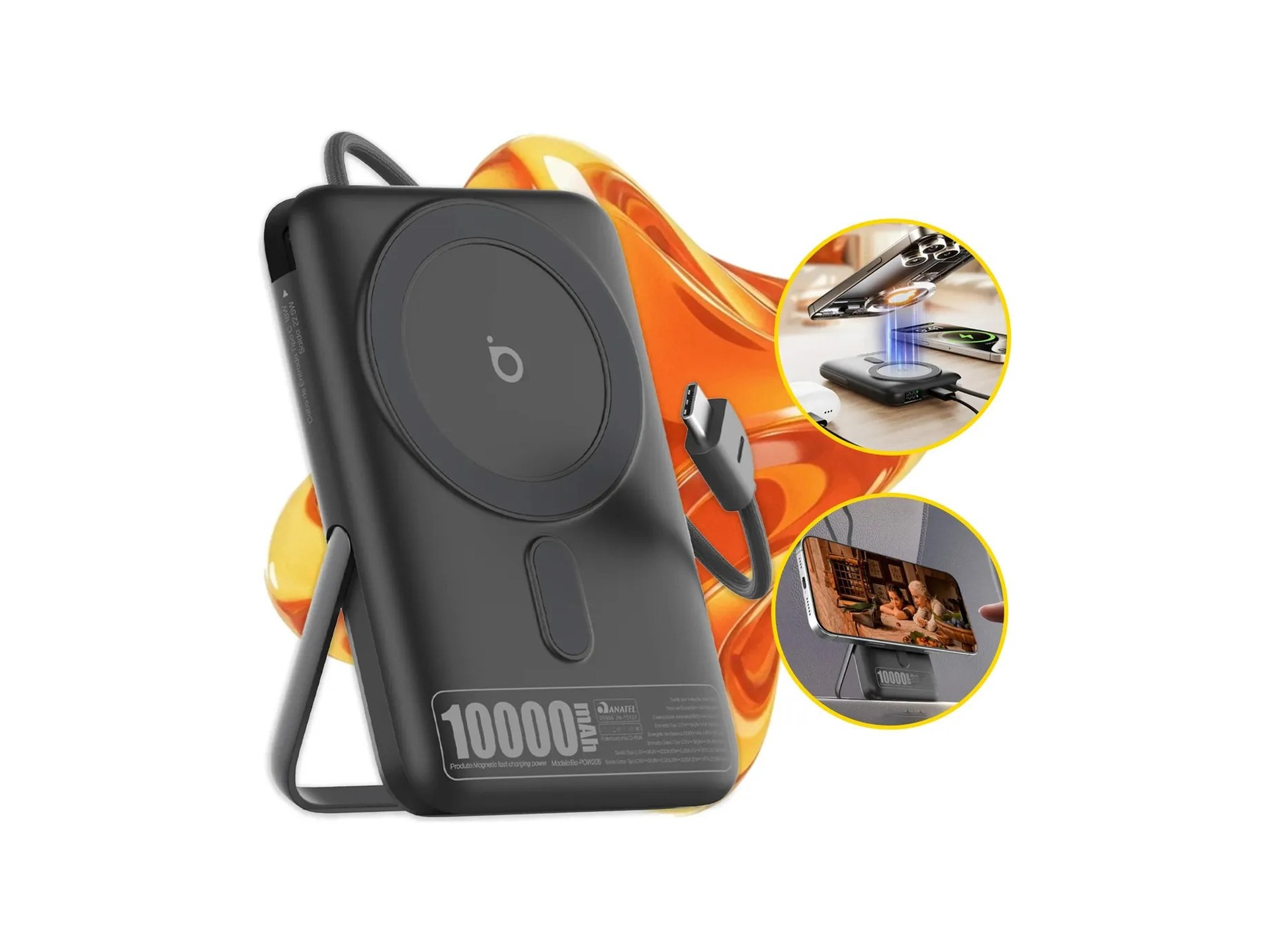 Carregador Portatil Power Bank Basike B205 Magsafe 10000mAh 22,5W