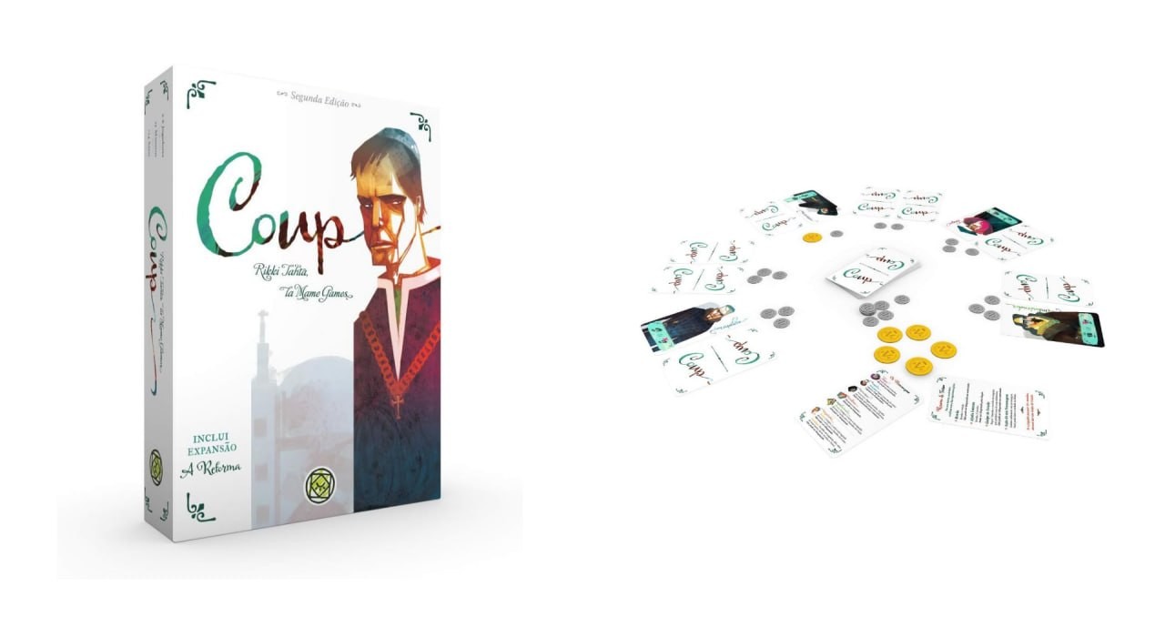Jogo de Cartas Coup Segunda Edição com Expansão