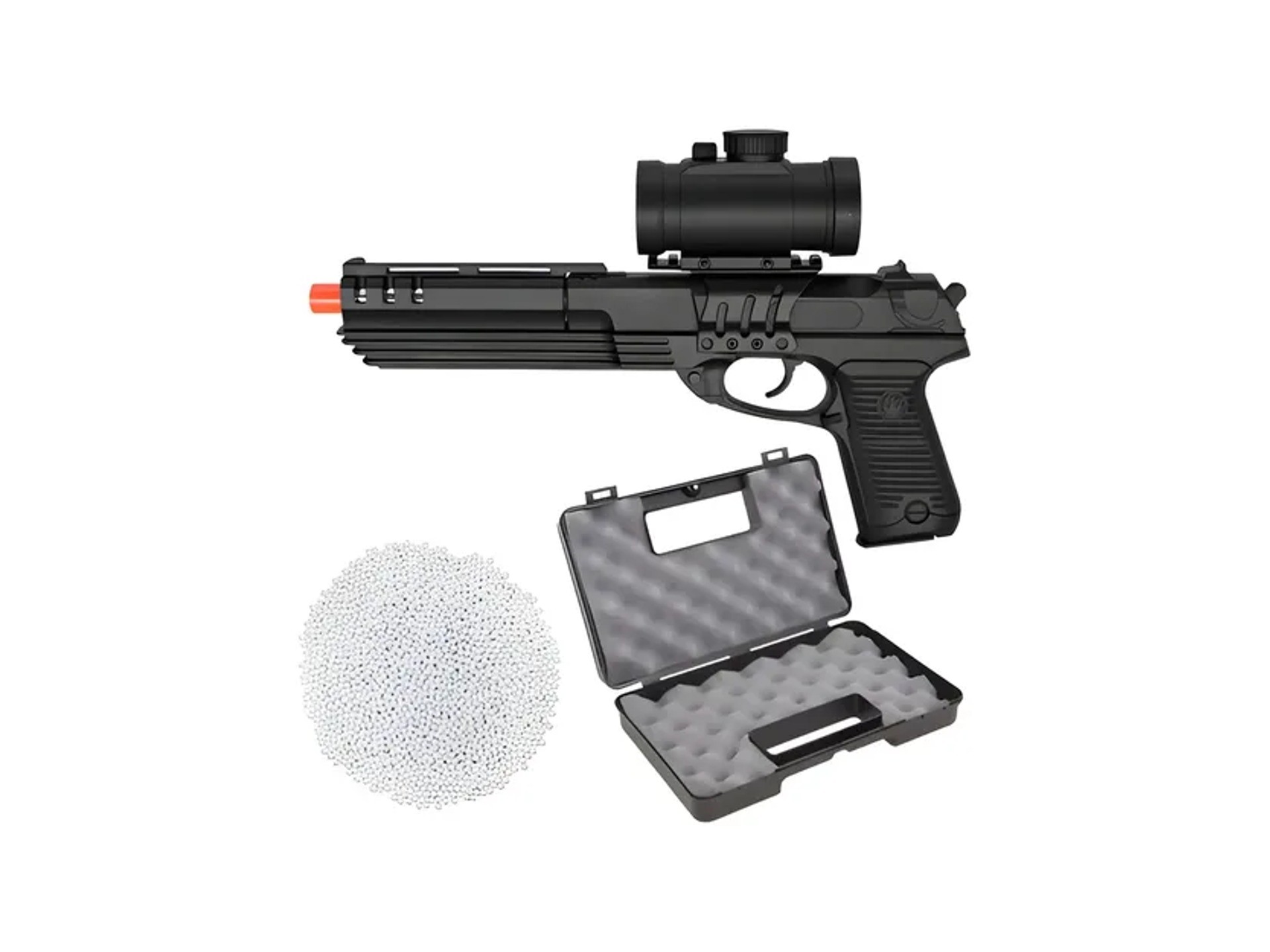 Kit Pistola Airsoft Spring Desert Eagle M39g 6mm Preta