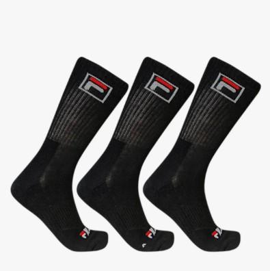 Kit com 3 Pares de Meias Esportivas Fila Cano Alto Fbox