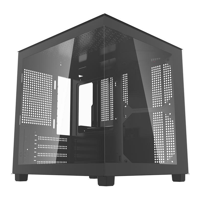 Gabinete Gamer Aquario Aigo Apollo A275 Mini-Tower Lateral de Vidro Preto