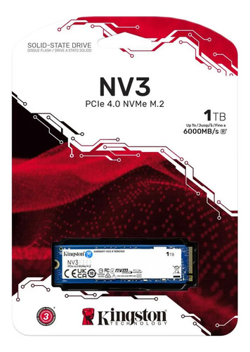SSD Kingston NV3 1TB M.2 NVMe PCIe 4.0
