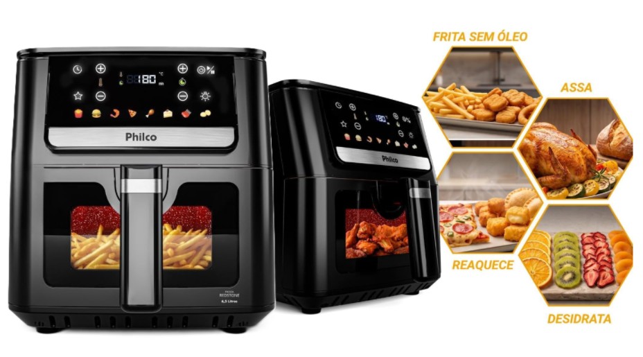 Air Fryer 6,5L Visor Glass 1700W PAF65 220V Philco