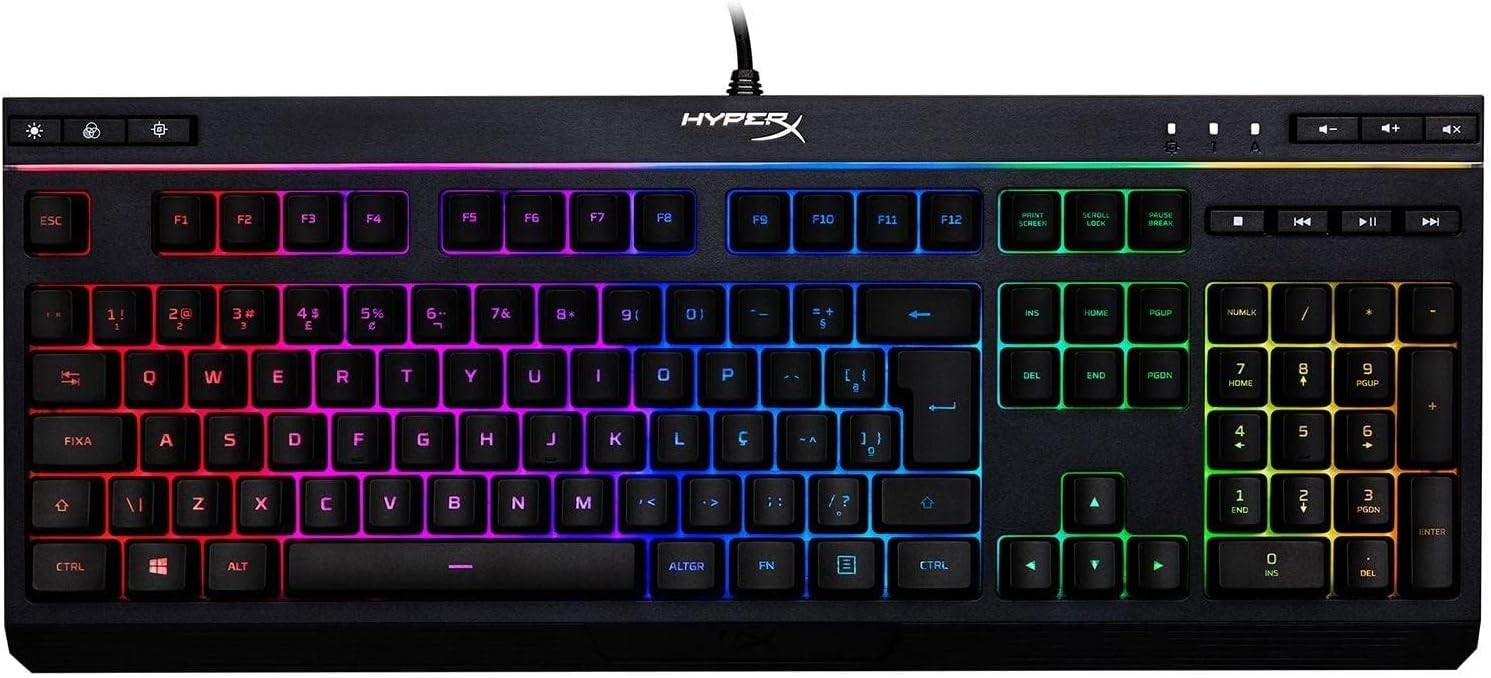 Teclado Gamer HyperX Alloy Core RGB ABNT2 Preto