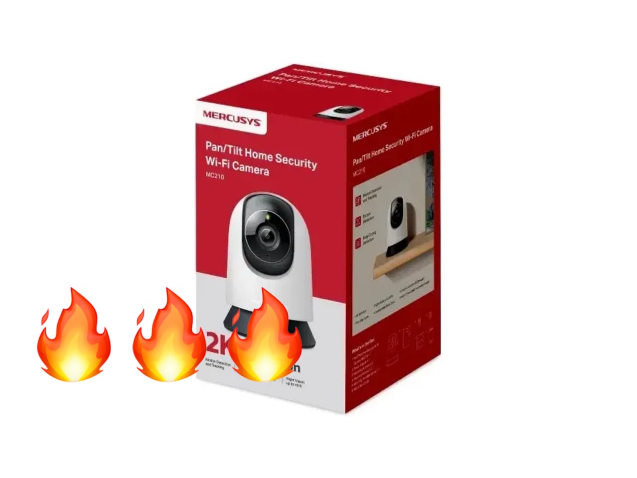 Câmera Wifi 2K 3MP 360° Mercusys MC210