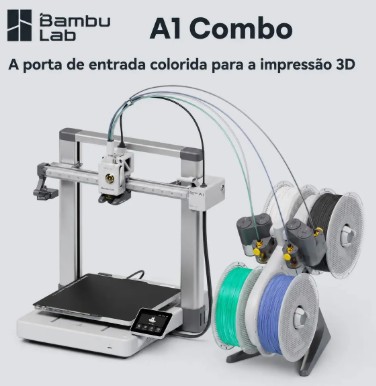 Impressora 3D Bambu Lab A1 Combo Ams Lite Prateado