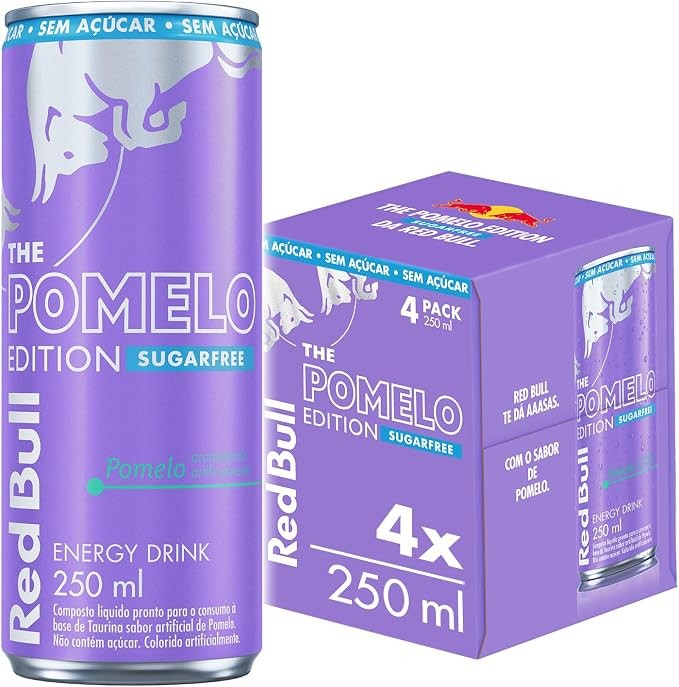 Red Bull Energético Pomelo Sem Açúcar 250ml 4 latas