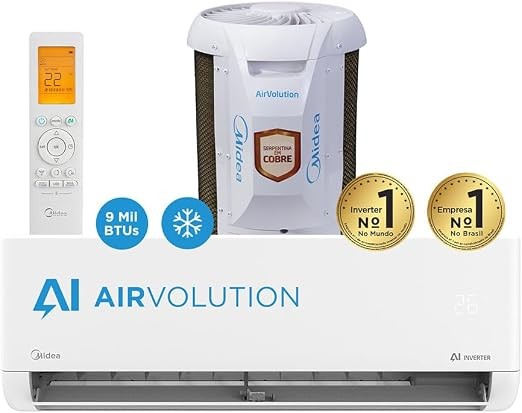 Ar-Condicionado Split 9000 BTUs AI AirVolution Frio Midea