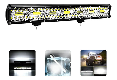 Barra de LED Curva 8D 390W 12v/24v para Caminhão e Carreta