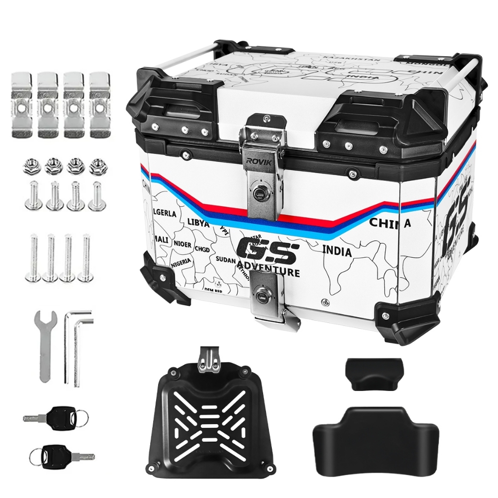 Baú Traseiro Moto 45L Alumínio Adventure GS Universal