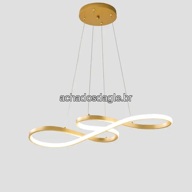 Lustre Pendente Luminária de Teto Moderna LED 220V Amarelo