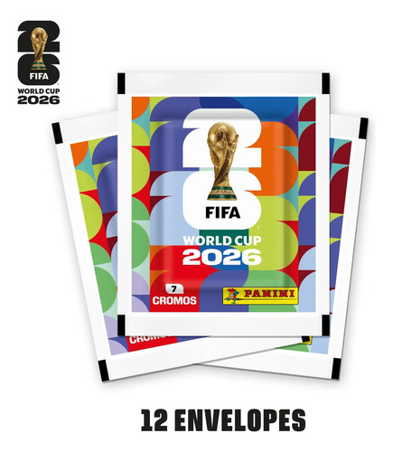 Kit Panini Copa do Mundo FIFA 2026 12 Envelopes 84 Figurinhas