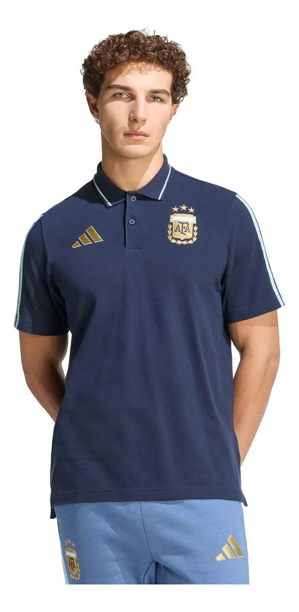 Camiseta Polo Masculina DNA Seleção Argentina Adidas