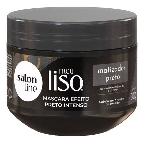Máscara Meu Liso Matizador Preto Salon Line 300g