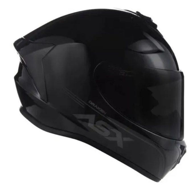 Capacete ASX Draken Preto Brilhante