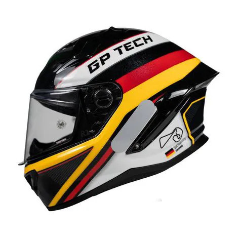 Capacete GP Tech Pilot GP Alemanha Preto Amarelo Brilho