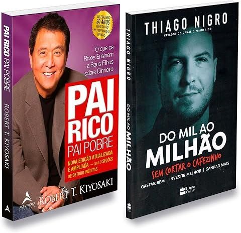 Combo de livros Pai Rico Pai Pobre e Do Mil ao Milhão