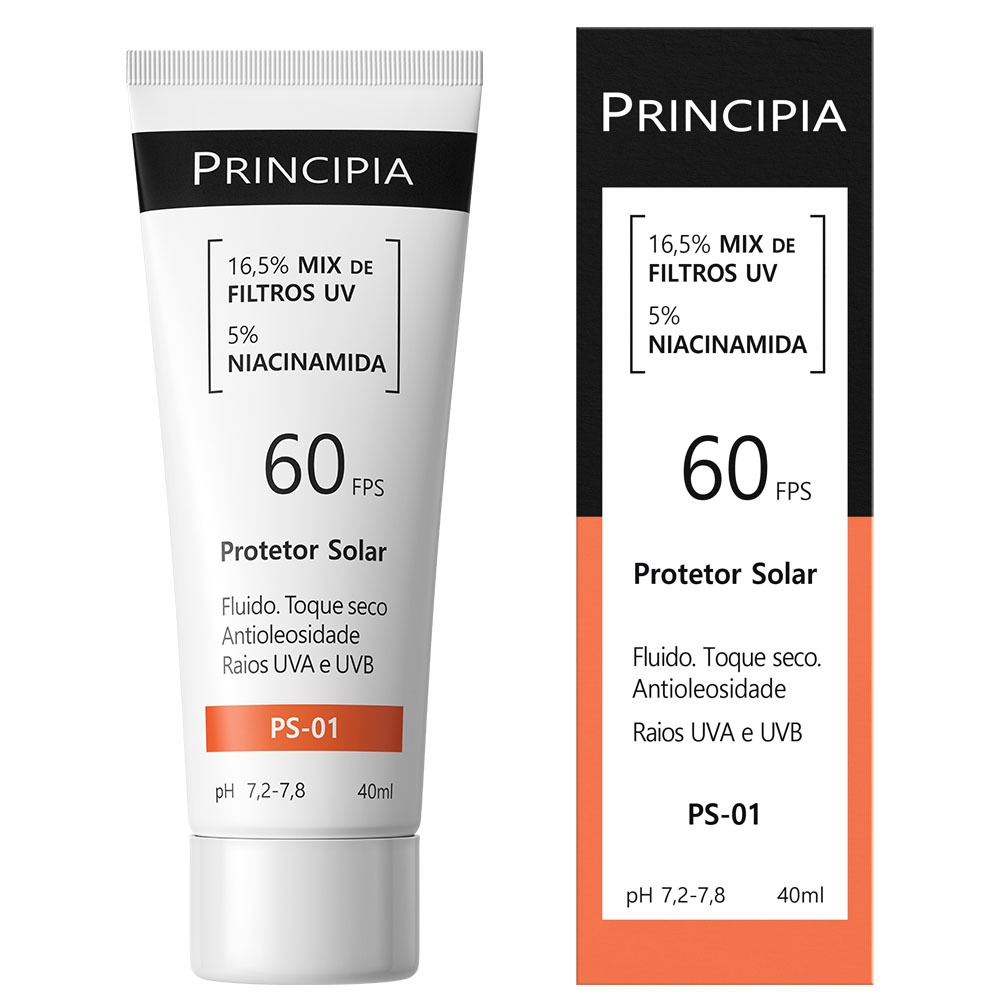 Protetor Solar Facial PS-01 FPS 60 Principia | Shopee Brasil