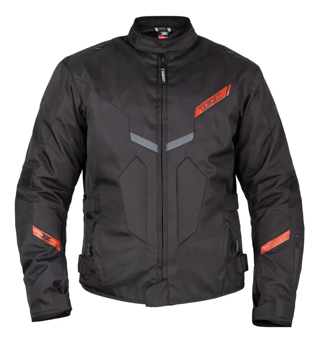 Jaqueta Impermeável Moto Texx New Strike V3 Masculino Preto e Vermelho XL