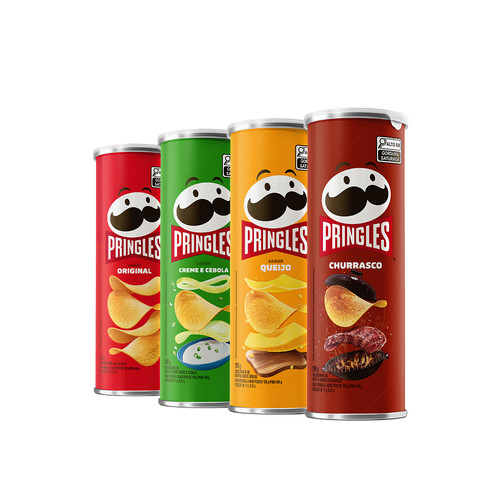 Combo Batata Pringles Sabores Sortidos 4 Unidades