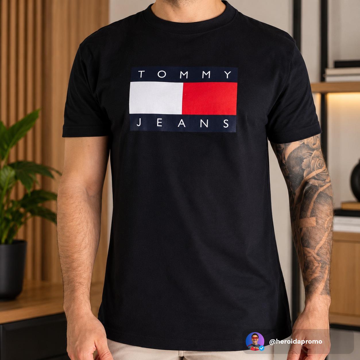 Camiseta tommy jeans masculina abdm0dm22645