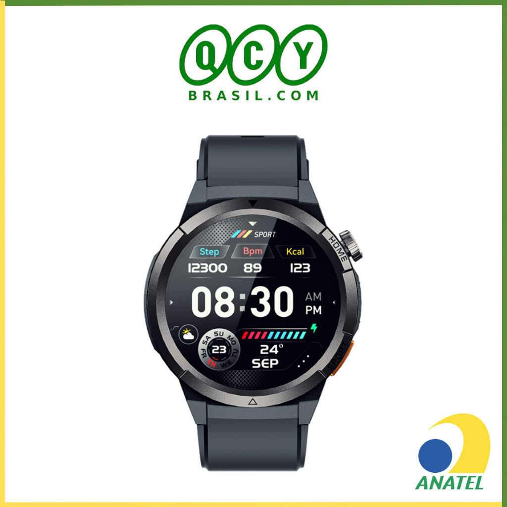Smartwatch QCY S12 Active GX Bluetooth com Tela 1.43 Polegadas