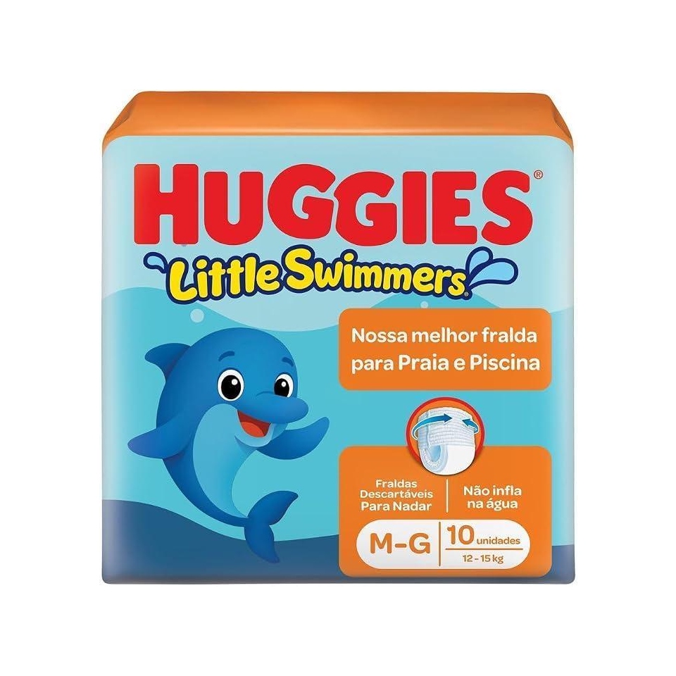 Fralda Infantil Huggies Little Swimmers M/G 10 unidades