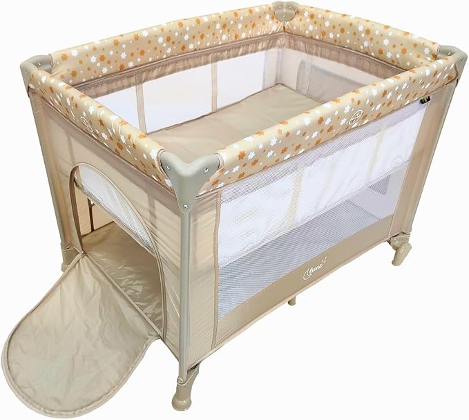 Oferta: Berço Portátil Infantil Cercado Desmontável Lune Maxi Baby (Bege)