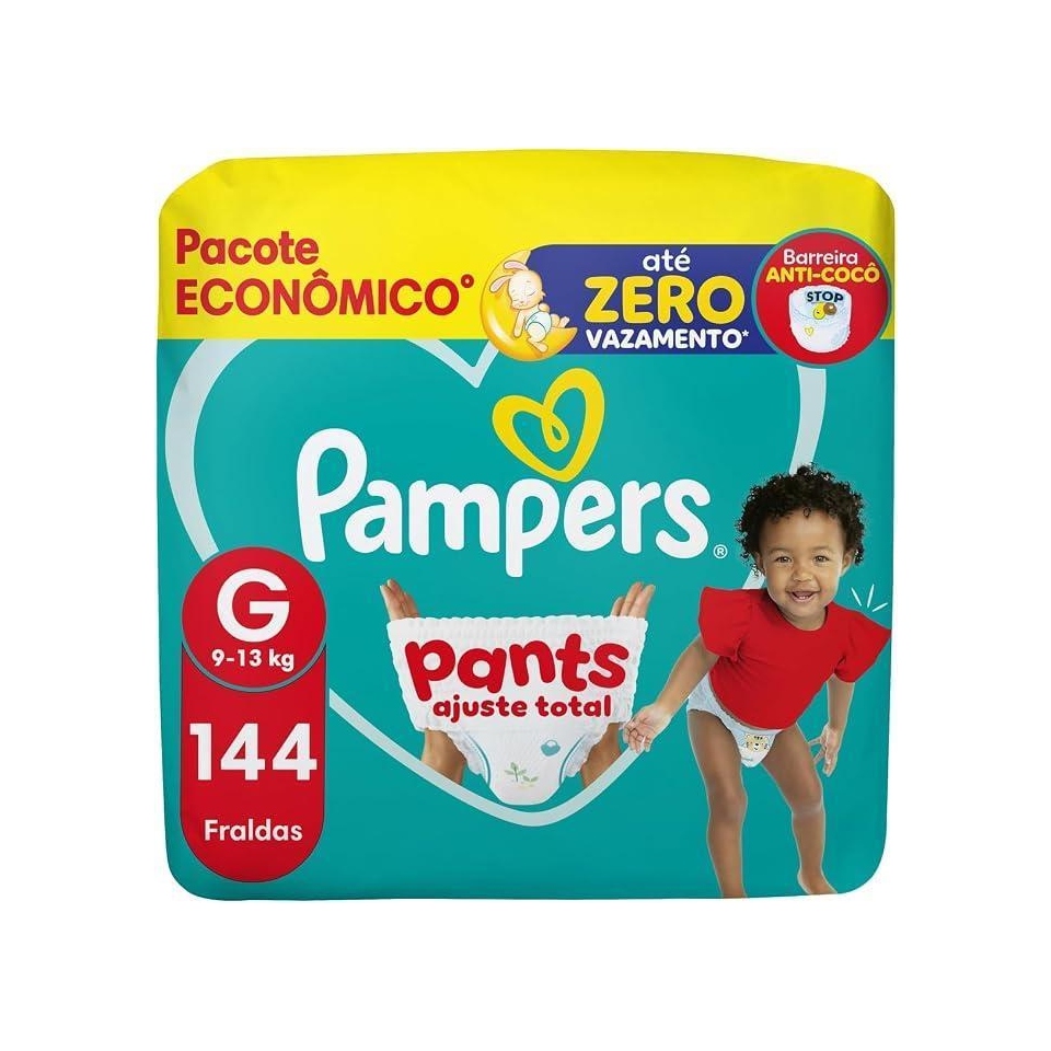 Fralda Pampers Pants Ajuste Total Tamanho G 144 Unidades