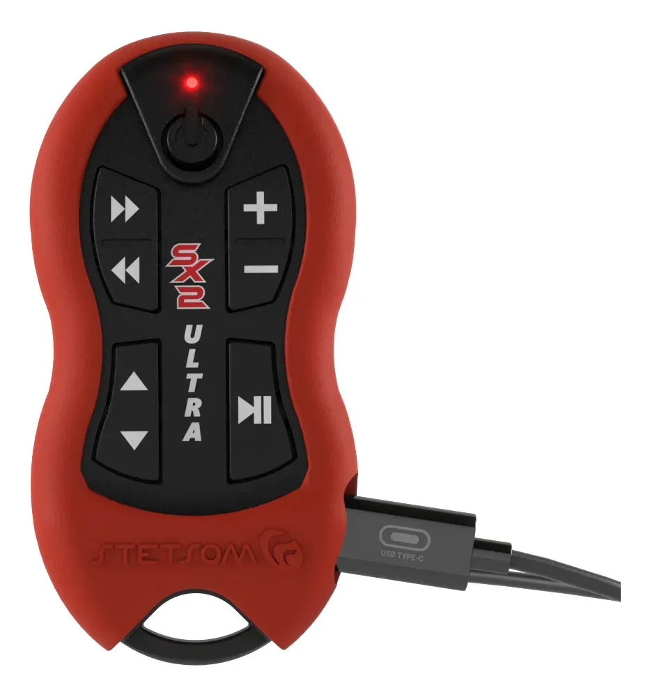 Controle longa distancia stetsom sx ultra vermelho alcance de 500m com bateria recarregavel usb c acompanha cabo