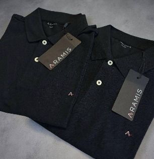 Polo Aramis Masculina Piquet Lisa Light Icon Preta