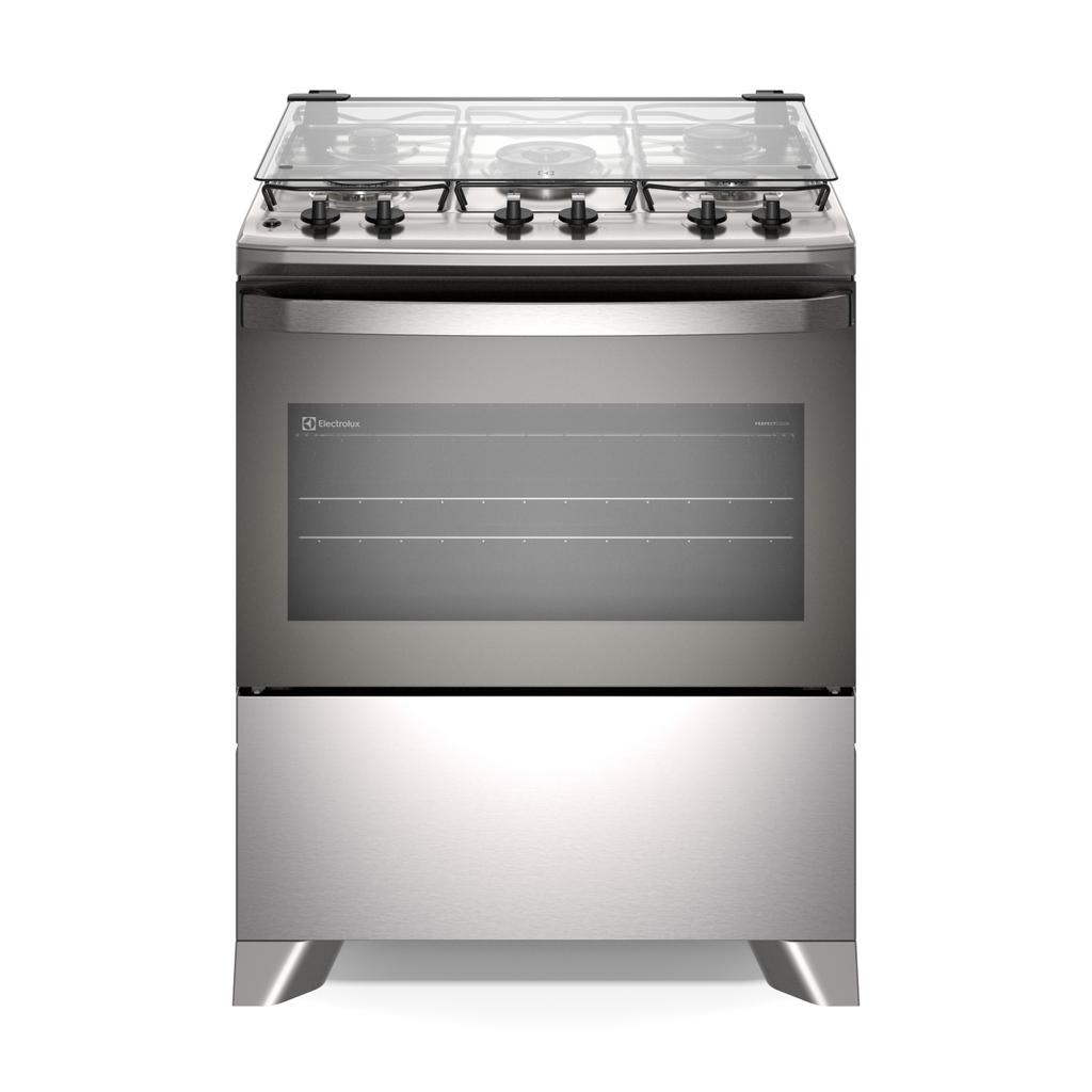 Fogão 5 Bocas Electrolux Cinza Efficient Mesa Inox FE5IG