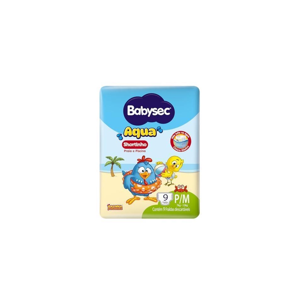 Fraldas Descartáveis Para Água Babysec Aqua P/M