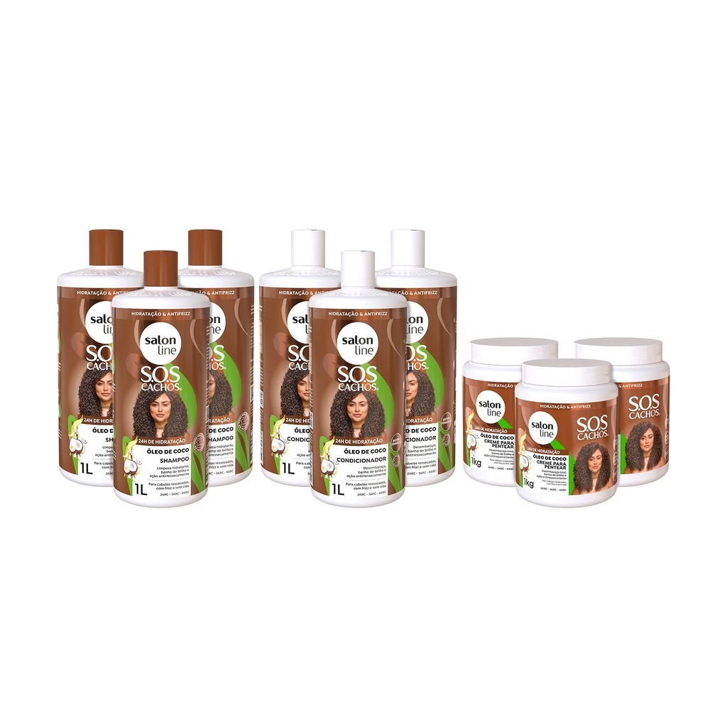 Kit SOS Cachos Coco 1kg Salon Line