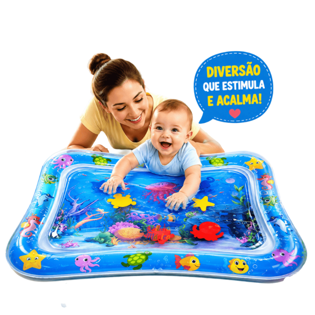 Tapete Infantil Sensorial Inflavel de Agua para Atividades
