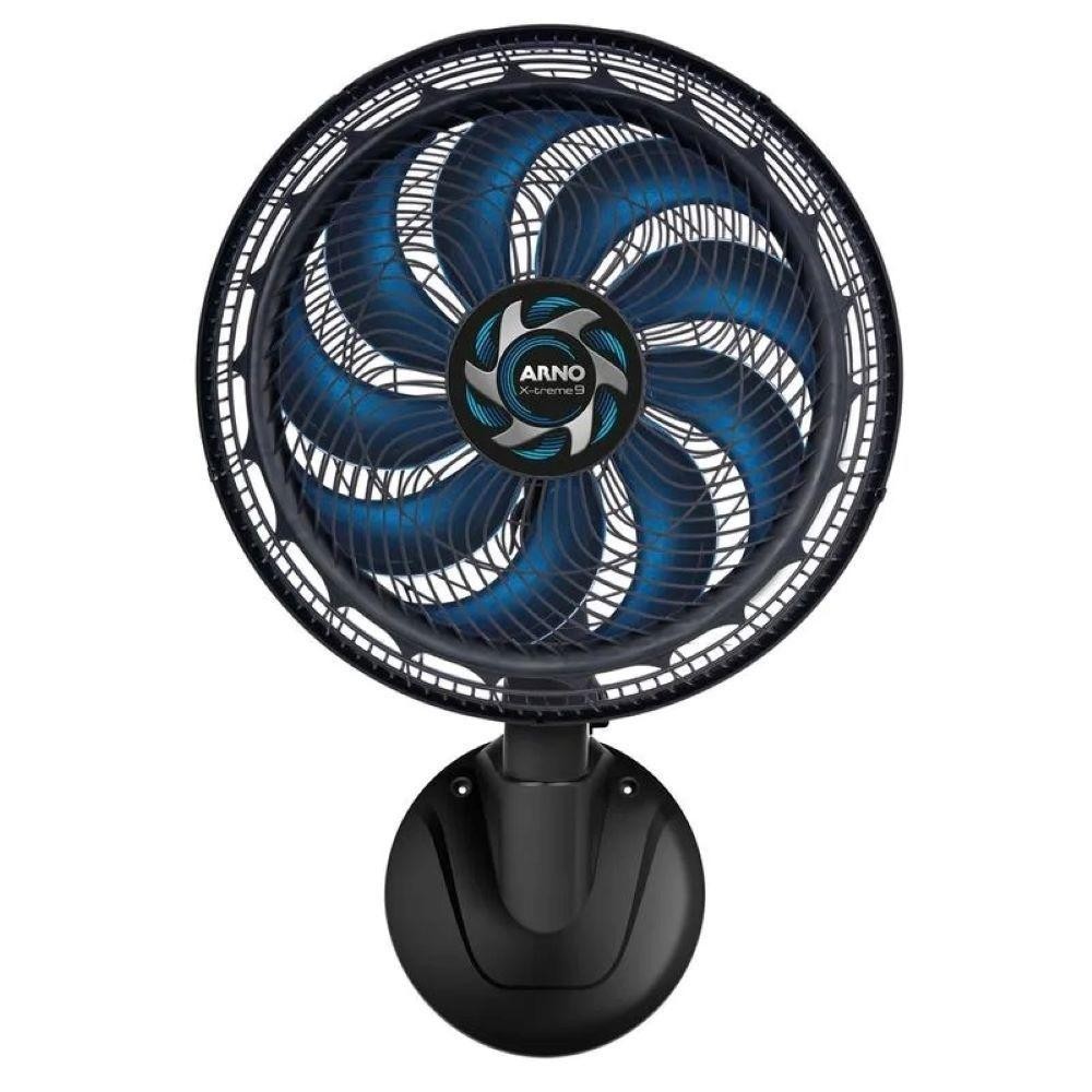 Ventilador de Parede Arno X-treme 40cm 9 Pás Preto 127v