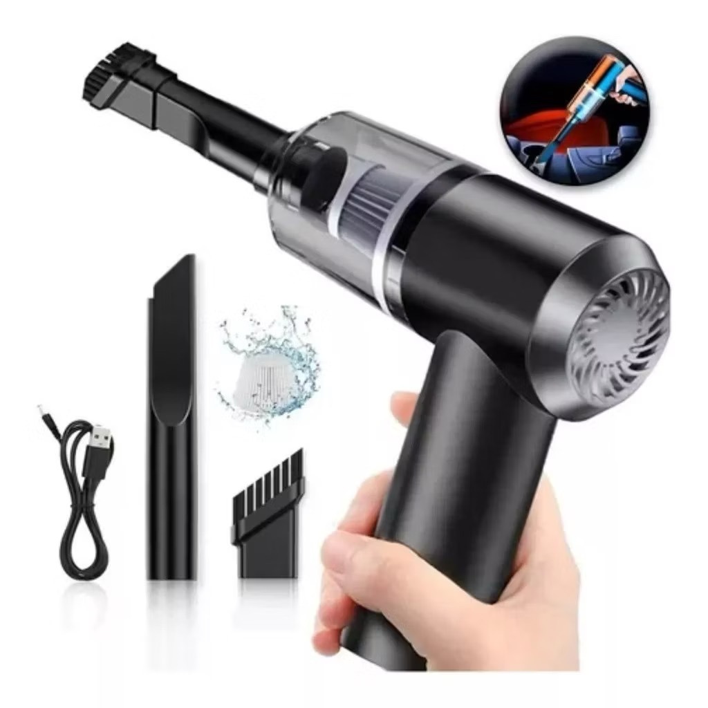 Mini Aspirador de Pó Portátil Automotivo Casa Sem Fio 3 em 1 Recarregável Potente 6000Pa | Shopee Brasil