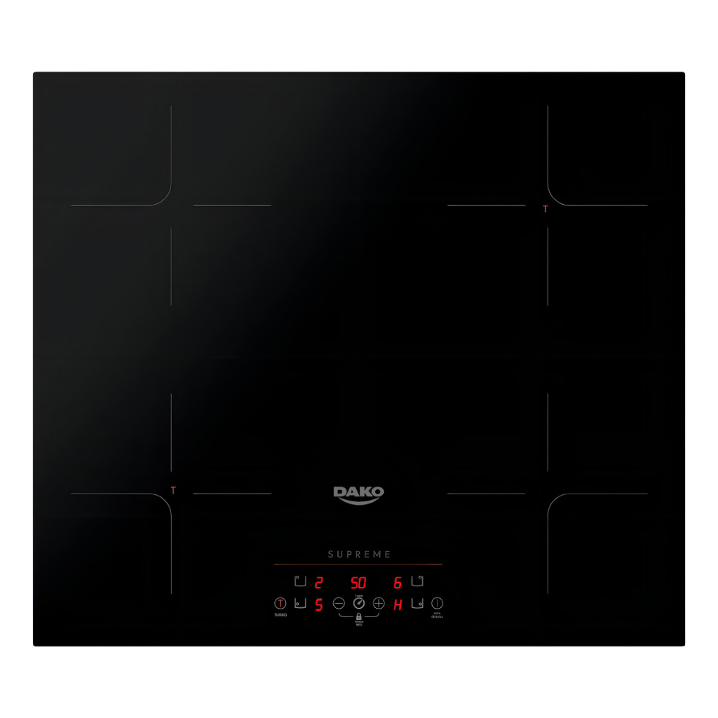 Cooktop de Indução 4 Bocas Dako Supreme Preto 220V