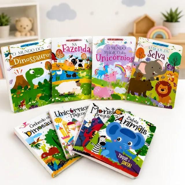 Coleção 8 Livros Interativos e Sensoriais para Bebê