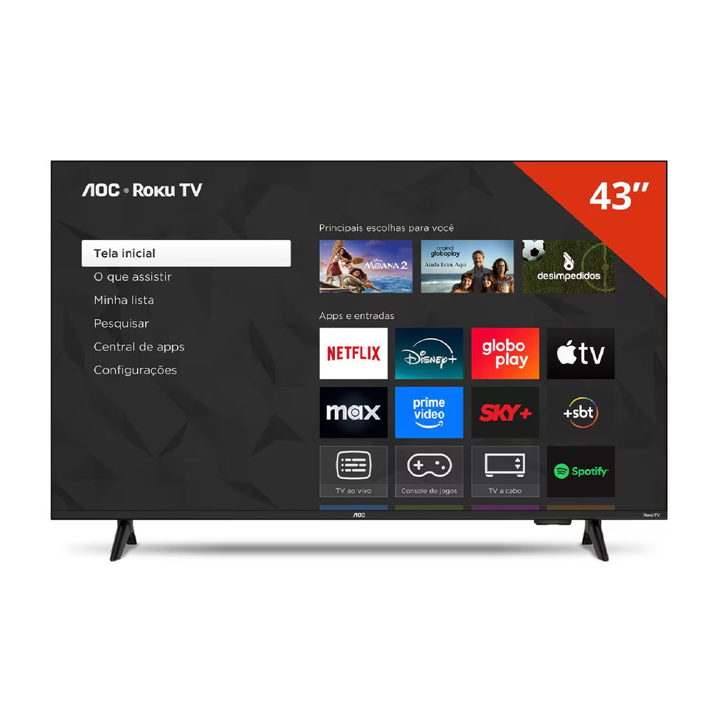 Smart TV AOC 43" Full HD Roku TV
