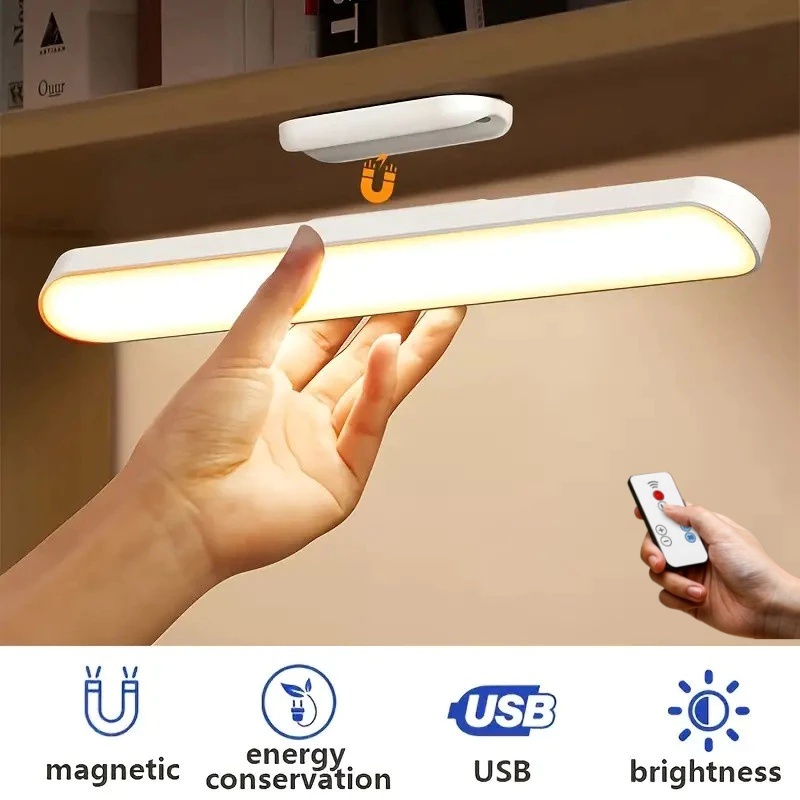 Luminaria LED Bastao Recarregavel Sem Fio com Touch e Controle Remoto