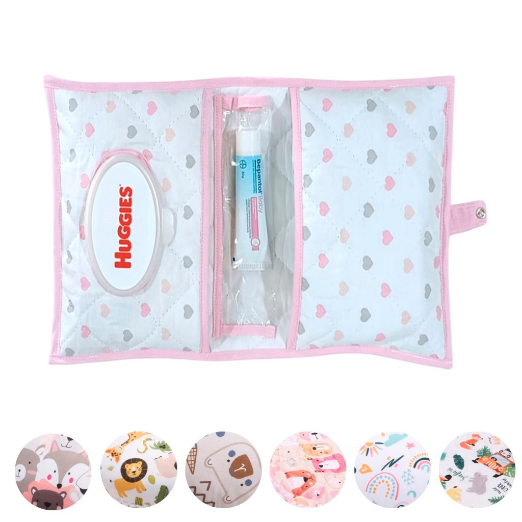 Porta Fralda Lenço Umedecido Pomada Portátil Para Bebê Menina Menino | Shopee Brasil