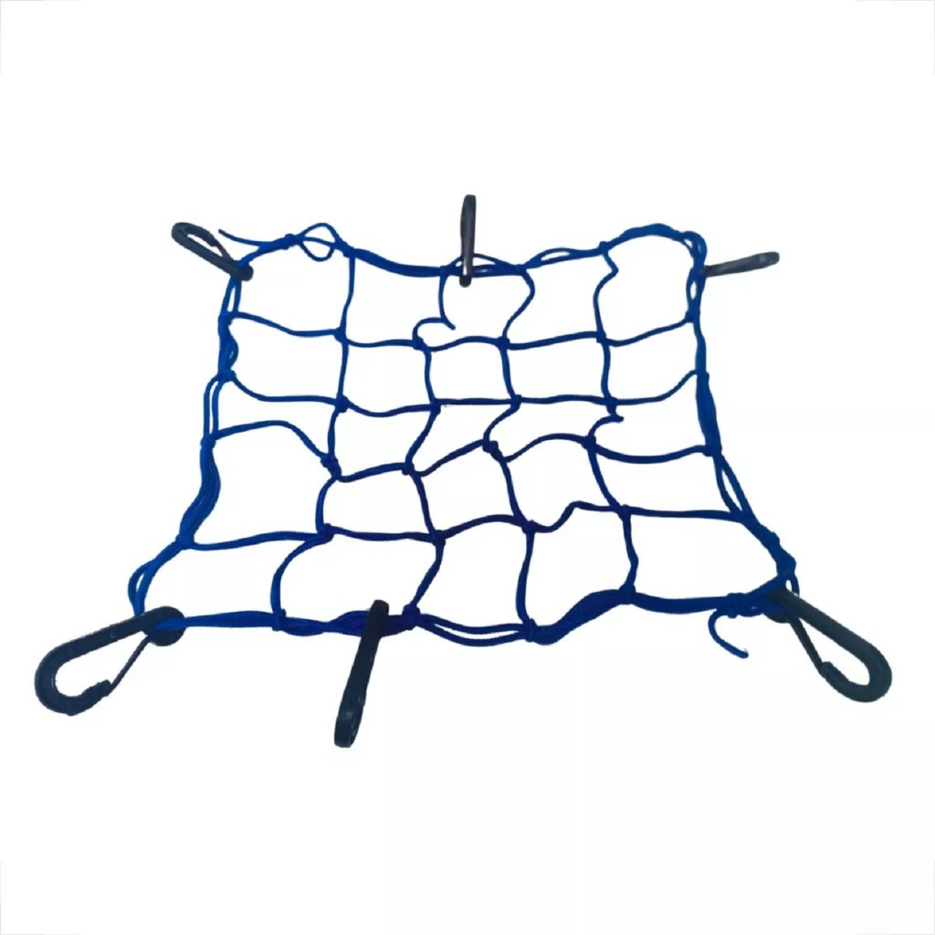 Rede Elástica Moto Aranha Bagageiro Capacete 35x35 Todas as Cores