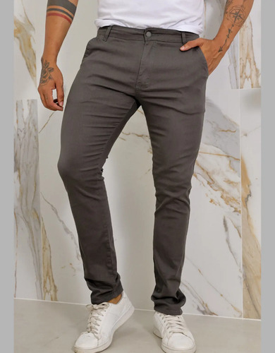 Calça Masculina Sarja Premium Esporte Fino Lycra 38-48