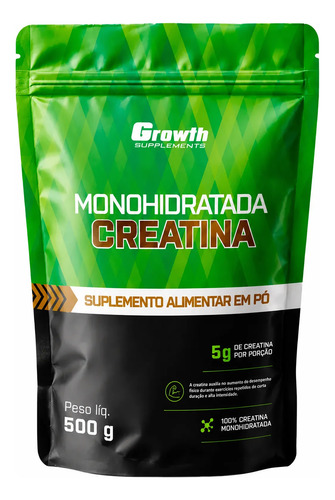 Creatina Monohidratada 500g Pouch Growth Supplements
