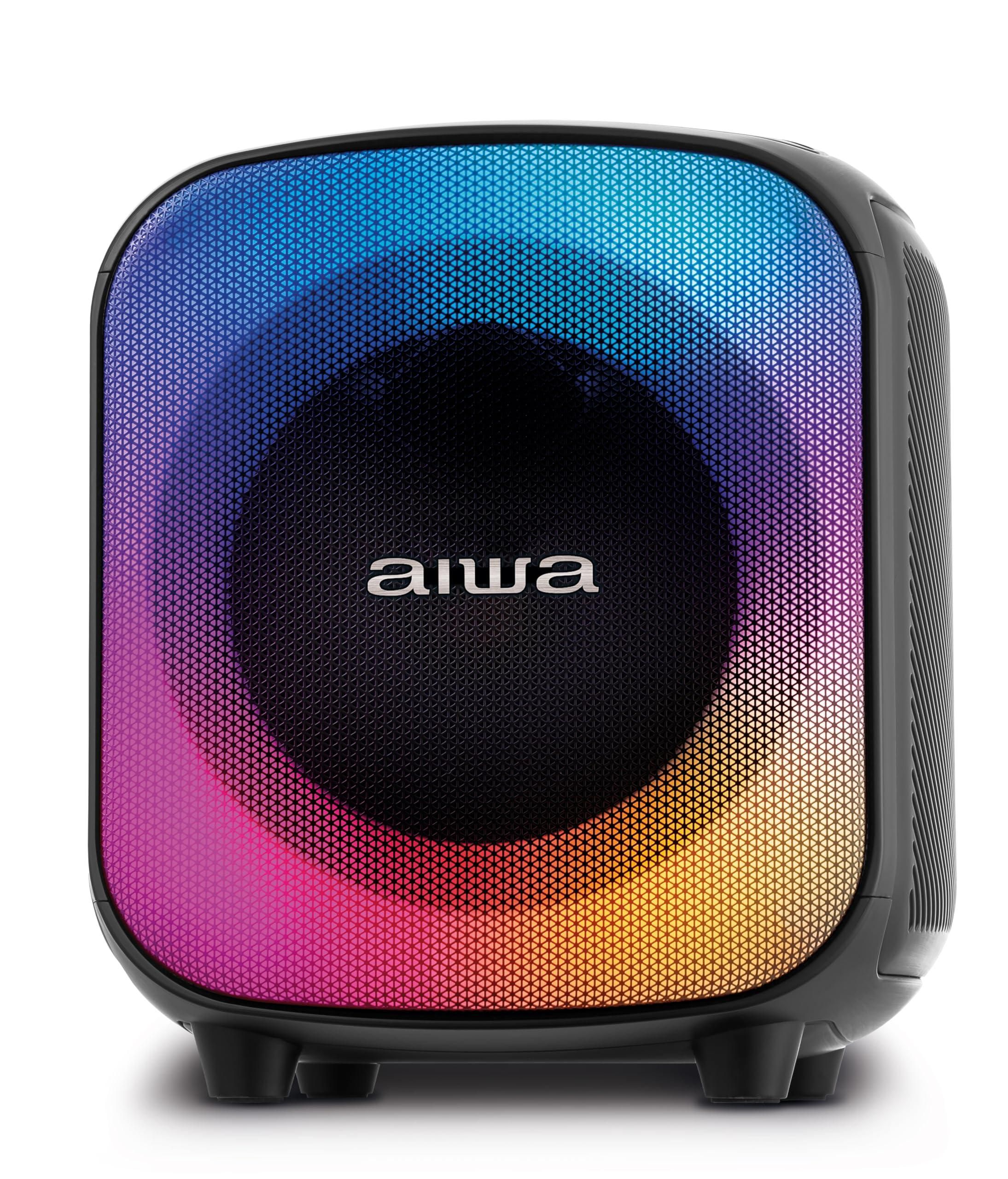 Oferta: Caixa de Som PartyBox AIWA PB-07 Bluetooth 8H RGB USB TWS Preto