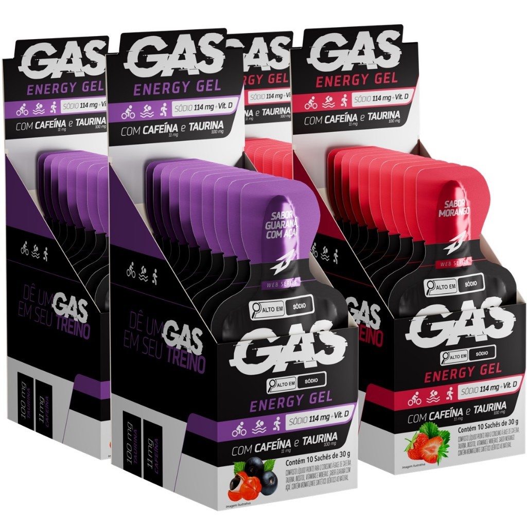 Kit 4x Gel Energético Carbo Gel 40 Sachês Gas Bodyaction | Shopee Brasil