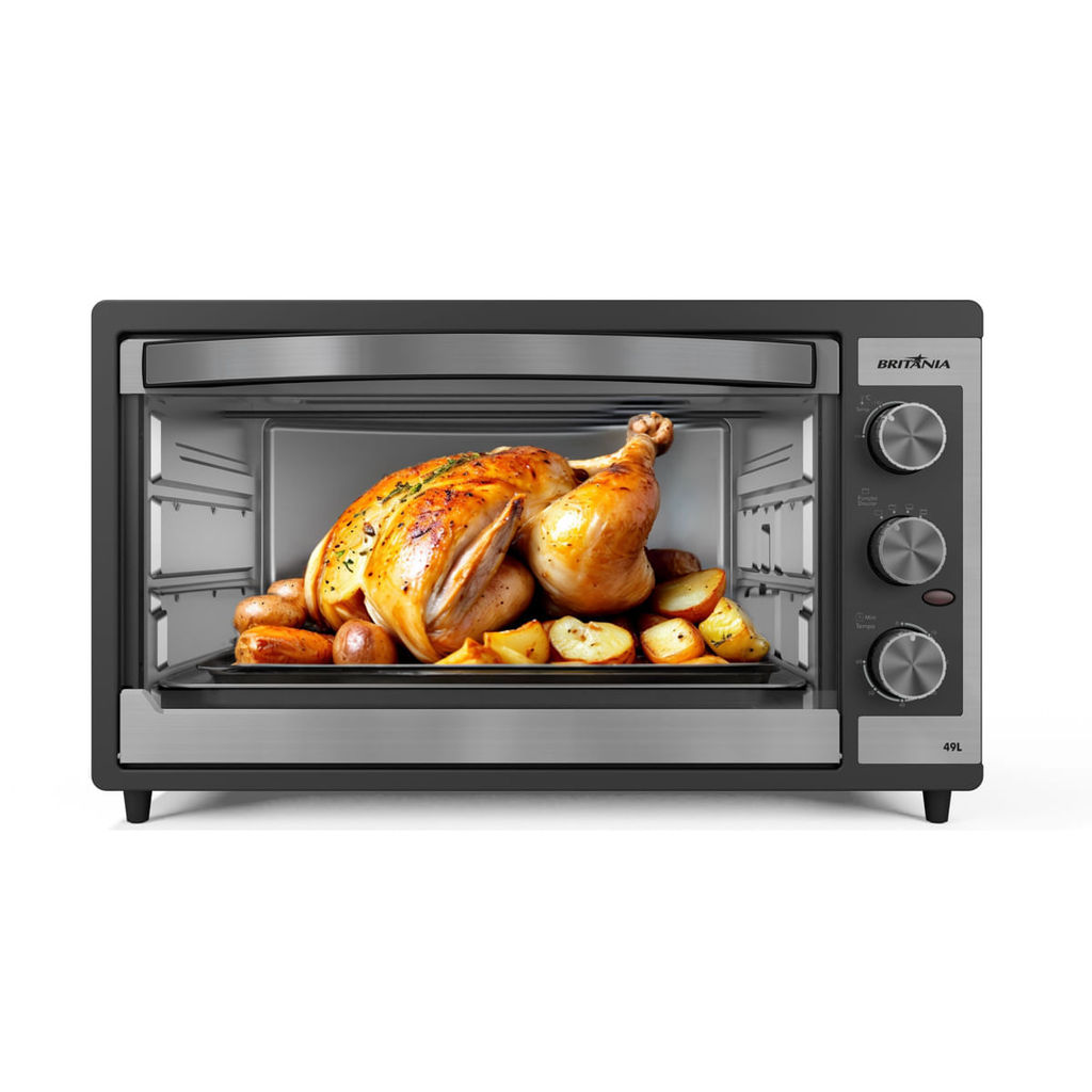 Forno Elétrico Britânia 49L Preto Dupla Resistência