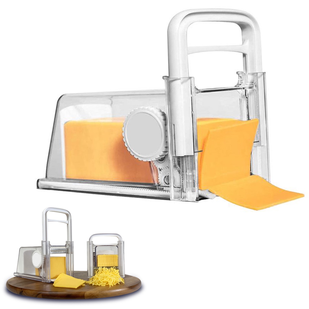 Ralador Cortador Fatiador de Queijo e Presunto Manual 4 em 1 com Pote